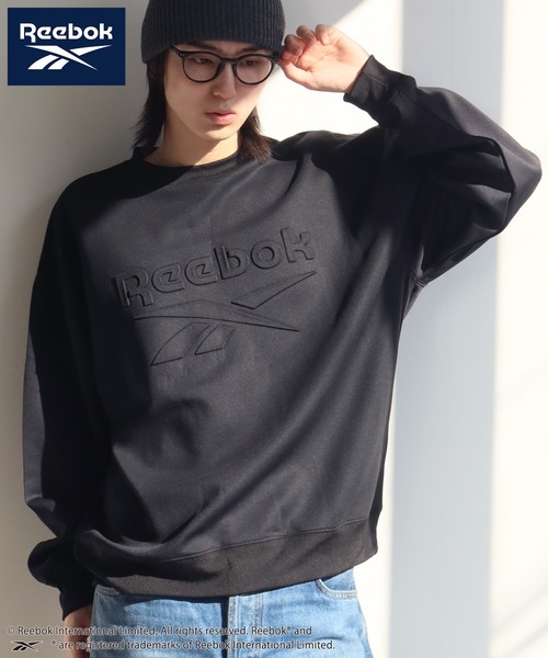 Reebok(リーボック)の「【Reebok/リーボック】ポンチ ロゴ エンボス プリント クルーネック プルオーバー(スウェット・メンズ・ネイビー/チャコールグレー/ホワイト/ブラック・LL/M/L)」の14枚目の写真