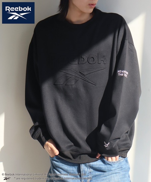 Reebok(リーボック)の「【Reebok/リーボック】ポンチ ロゴ エンボス プリント クルーネック プルオーバー(スウェット・メンズ・ネイビー/チャコールグレー/ホワイト/ブラック・LL/M/L)」の15枚目の写真