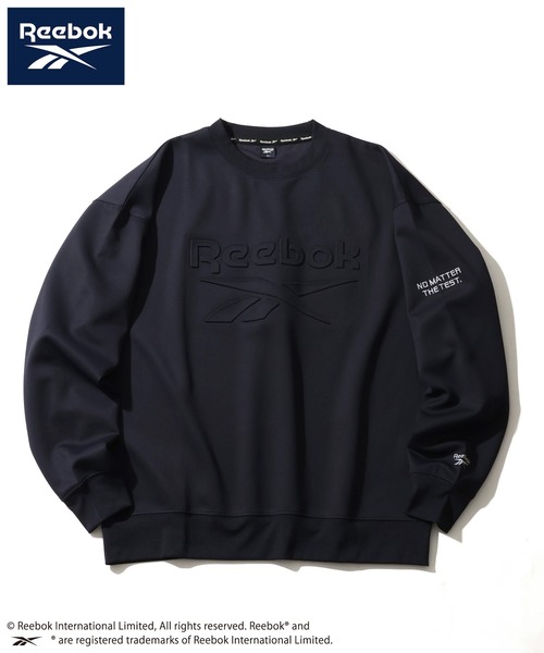 Reebok(リーボック)の「【Reebok/リーボック】ポンチ ロゴ エンボス プリント クルーネック プルオーバー(スウェット・メンズ・ネイビー/チャコールグレー/ホワイト/ブラック・LL/M/L)」の21枚目の写真