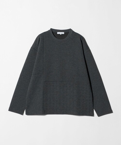 A DAY IN THE LIFE UNITED ARROWS(アデイインザライフユナイテッドアローズ)の「バウンシー ジャガード キリカエカットソー<A DAY IN THE LIFE>(Tシャツ/カットソー・メンズ・ブラック/ダークグレー/ホワイト・M/L)」の3枚目の写真