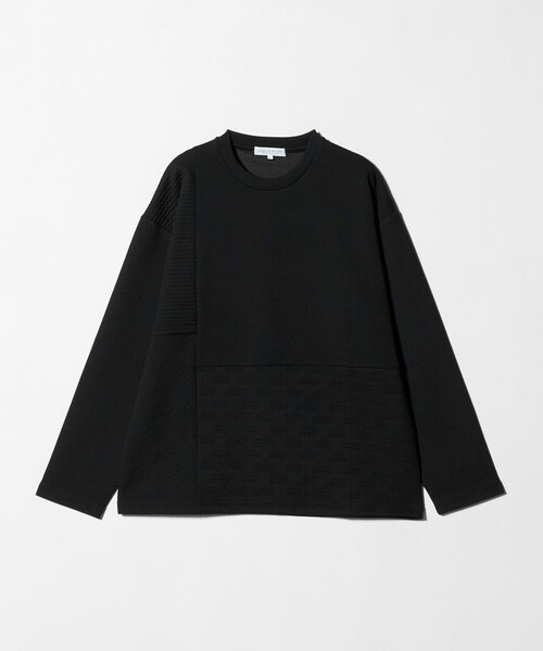 A DAY IN THE LIFE UNITED ARROWS(アデイインザライフユナイテッドアローズ)の「バウンシー ジャガード キリカエカットソー<A DAY IN THE LIFE>(Tシャツ/カットソー・メンズ・ブラック/ダークグレー/ホワイト・M/L)」の2枚目の写真