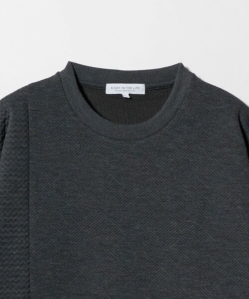 A DAY IN THE LIFE UNITED ARROWS(アデイインザライフユナイテッドアローズ)の「バウンシー ジャガード キリカエカットソー<A DAY IN THE LIFE>(Tシャツ/カットソー・メンズ・ブラック/ダークグレー/ホワイト・M/L)」の5枚目の写真
