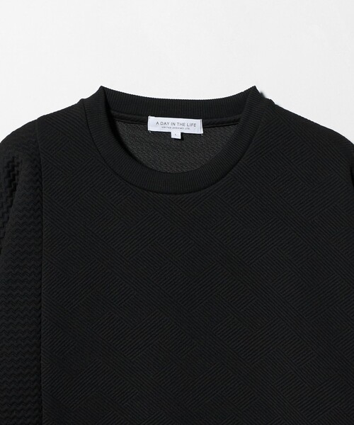 A DAY IN THE LIFE UNITED ARROWS(アデイインザライフユナイテッドアローズ)の「バウンシー ジャガード キリカエカットソー<A DAY IN THE LIFE>(Tシャツ/カットソー・メンズ・ブラック/ダークグレー/ホワイト・M/L)」の12枚目の写真