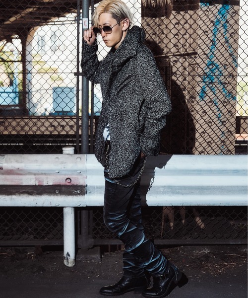 FUGA ニット ダブルライダース ジャケット モード系 ブラック M FUGA ニット ダブルライダース ジャケット モード系 ブラック M - メルカリ