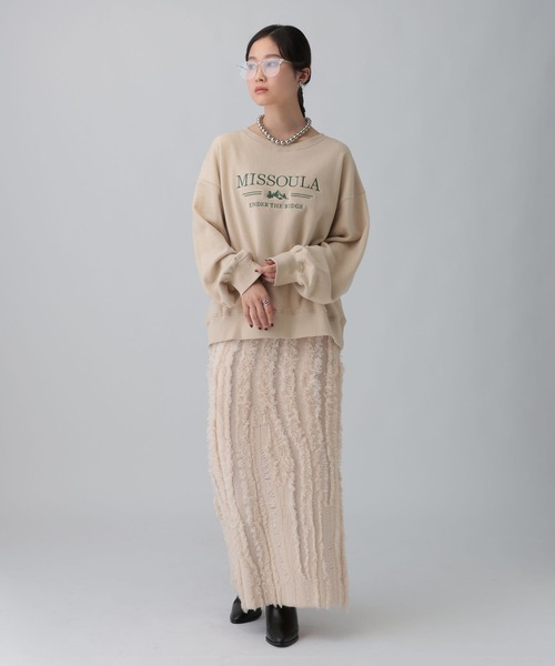 LEPSIM(レプシィム)の「カラー刺繍ロゴスウェット 603799(スウェット・レディース・ベージュ/ピンク/ブルー/チャコールグレー・FREE)」の14枚目の写真