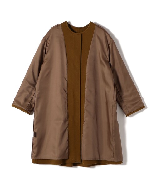 SHIPS Colors:SUPER100 ウール ノーカラー コート◇（ノーカラーコート