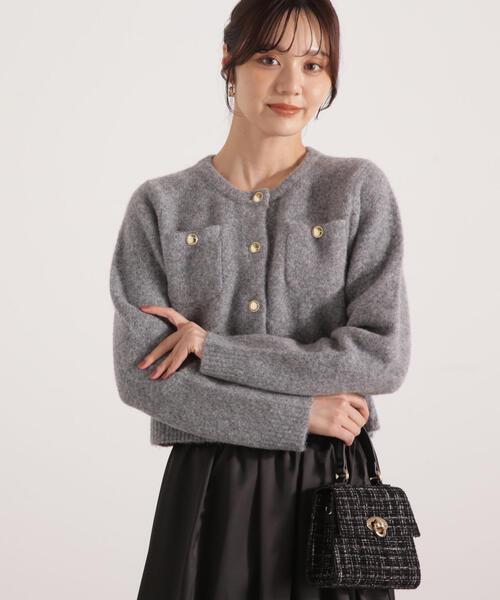 PROPORTION BODY DRESSING（プロポーションボディドレッシング）の「ウインター釦ＰＯＩＮＴカーディガン / 1215274101（カーディガン/ボレロ・レディース・グレー系その他/レッド/ホワイト系その他・FREE）」の11枚目の写真