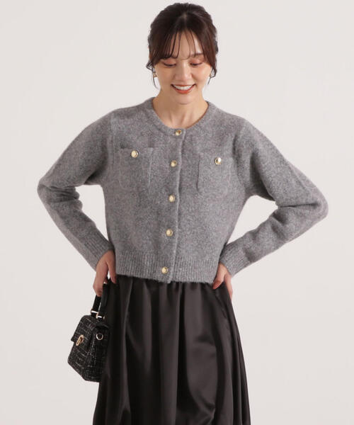 PROPORTION BODY DRESSING（プロポーションボディドレッシング）の「ウインター釦ＰＯＩＮＴカーディガン / 1215274101（カーディガン/ボレロ・レディース・グレー系その他/レッド/ホワイト系その他・FREE）」の17枚目の写真