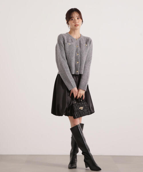 加藤栞さん着用】ウインター釦POINTカーディガン / 1215274101