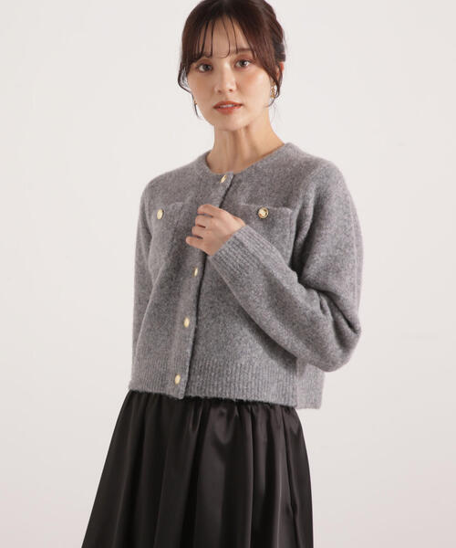 PROPORTION BODY DRESSING（プロポーションボディドレッシング）の「ウインター釦ＰＯＩＮＴカーディガン / 1215274101（カーディガン/ボレロ・レディース・グレー系その他/レッド/ホワイト系その他・FREE）」の14枚目の写真