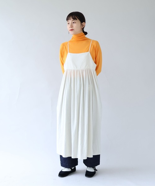 yuni（ユニ　）の「シャンブレーコールビスチェワンピース（ワンピース・レディース・ホワイト/ブラック・FREE）」の18枚目の写真