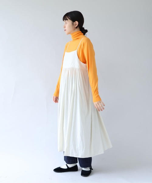 yuni（ユニ　）の「シャンブレーコールビスチェワンピース（ワンピース・レディース・ホワイト/ブラック・FREE）」の19枚目の写真