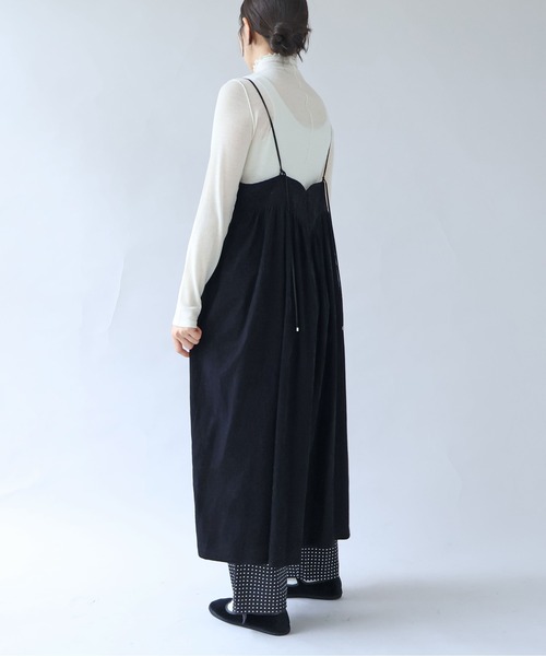 yuni（ユニ　）の「シャンブレーコールビスチェワンピース（ワンピース・レディース・ホワイト/ブラック・FREE）」の10枚目の写真
