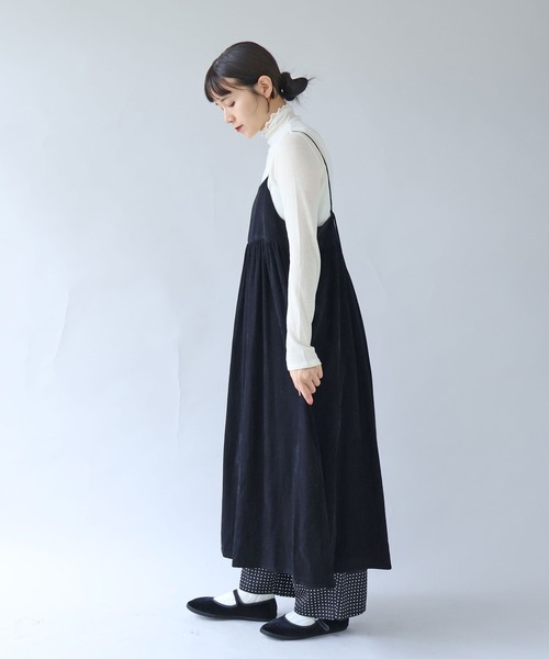 yuni（ユニ　）の「シャンブレーコールビスチェワンピース（ワンピース・レディース・ホワイト/ブラック・FREE）」の9枚目の写真