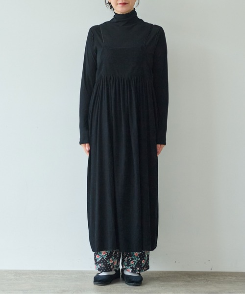 yuni（ユニ　）の「シャンブレーコールビスチェワンピース（ワンピース・レディース・ホワイト/ブラック・FREE）」の12枚目の写真