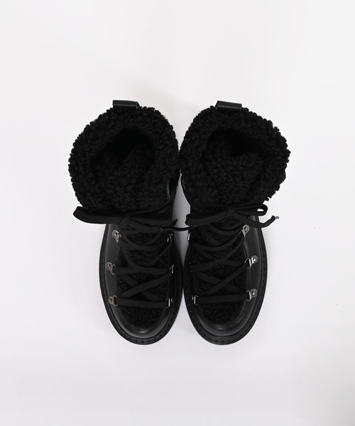 Narcissus（ナルシス）の「ボアレースアップブーツ（ブーツ・レディース・ブラック・36/37/38）」の6枚目の写真