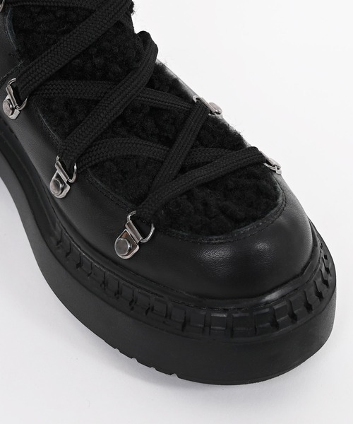 Narcissus（ナルシス）の「ボアレースアップブーツ（ブーツ・レディース・ブラック・36/37/38）」の9枚目の写真