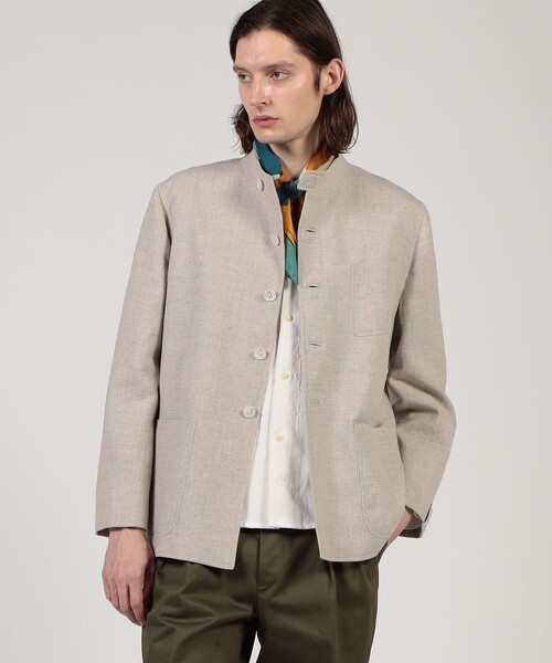 セール】【別注】CARUSO コットンリネンウール フォレスティエール
