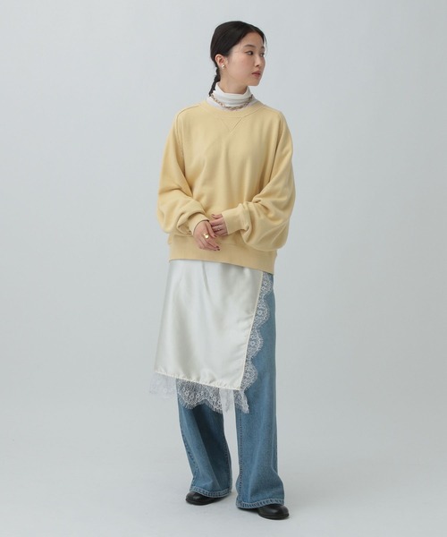 LEPSIM（レプシィム）の「サテンレーススカーフ　606657（ストール/ショール・レディース・ブラック/アイボリー・ONE SIZE）」の12枚目の写真