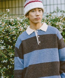 niko and... | ワイドボーダーラガーニットプルオーバー(ニット/セーター)