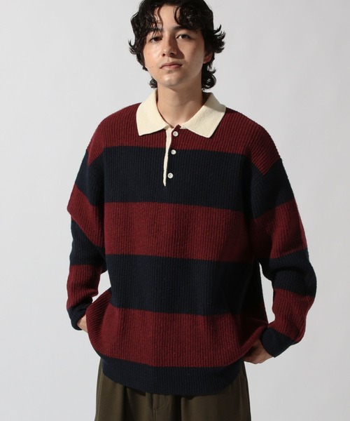 niko and...(ニコアンド)の「ワイドボーダーラガーニットプルオーバー(ニット/セーター・メンズ・ネイビー/ブラウン・MEDIUM/LARGE)」の20枚目の写真