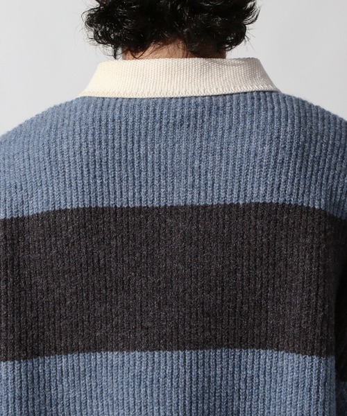 セール】ワイドボーダーラガーニットプルオーバー（ニット/セーター