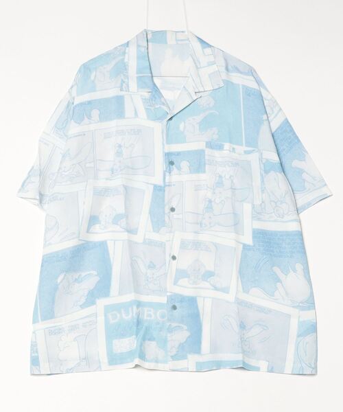 PORTER CLASSIC（ポータークラシック）の「Porter Classic / ポータークラシック：DISNEY VC / PC ALOHA COLLECTION ALOHA SHIRT / DUMBO：DP-024-3289[COR]（シャツ/ブラウス・メンズ・その他/ブルー/マルチ・L/M）」の2枚目の写真
