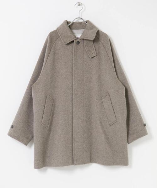 かぐれ ⭐︎バックタックショートコート かぐれ ステンカラーコート コート ウールバックタックショートコート