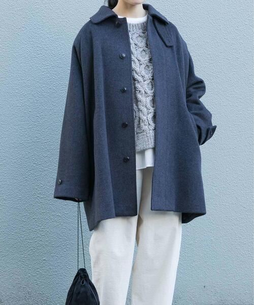 かぐれ（カグレ）の「ウールバックタックショートコート（ステンカラー