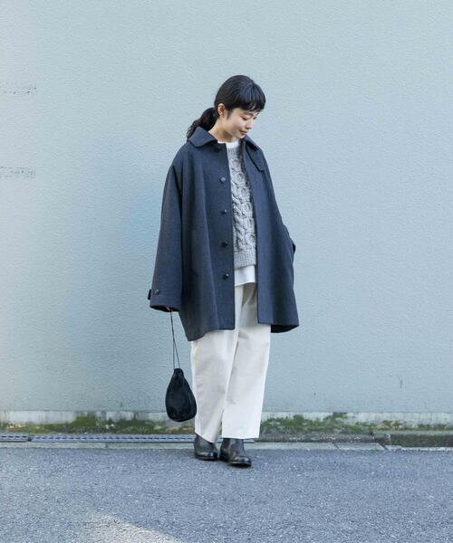 かぐれ（カグレ）の「ウールバックタックショートコート（ステンカラー