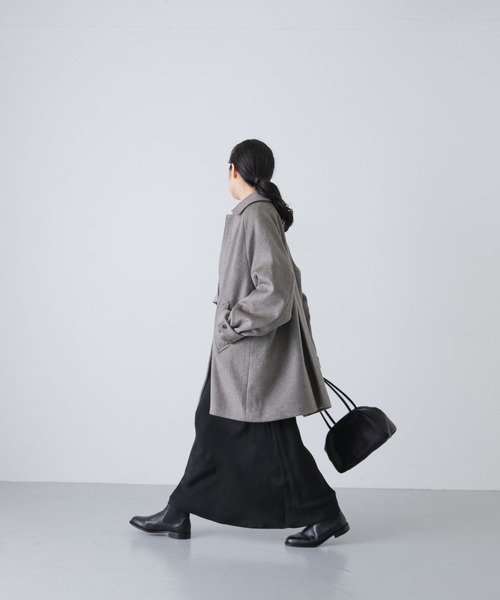 かぐれ（カグレ）の「ウールバックタックショートコート（ステン
