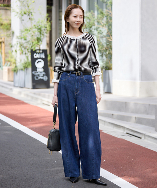 tyn.TGOR/トゴール　フリルカーディガン J0102　CHARCOAL tyn.TGOR/トゴール フリルカーディガン J0102 | スローブ イエナ(SLOBE