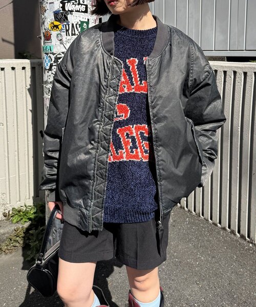 CIAOPANIC（チャオパニック）の「オーバーダイMA-1（ブルゾン・レディース・カーキ/グレー/ブラック・FREE）」の4枚目の写真