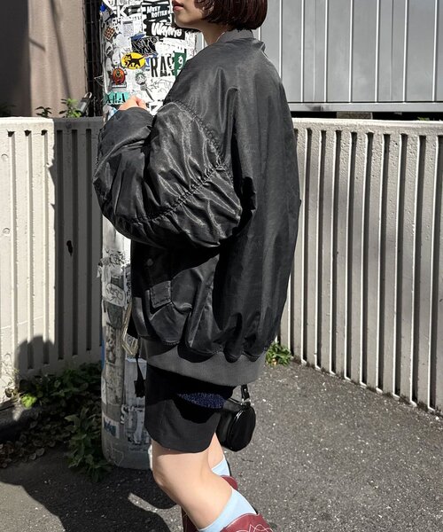 CIAOPANIC（チャオパニック）の「オーバーダイMA-1（ブルゾン・レディース・カーキ/グレー/ブラック・FREE）」の6枚目の写真