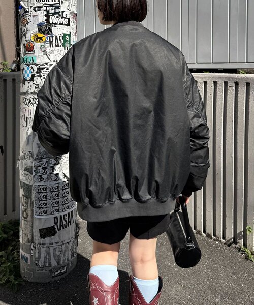 CIAOPANIC（チャオパニック）の「オーバーダイMA-1（ブルゾン・レディース・カーキ/グレー/ブラック・FREE）」の7枚目の写真