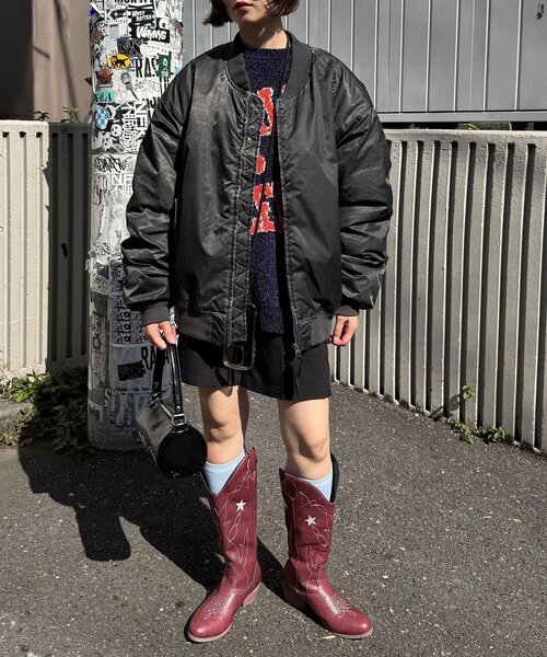 CIAOPANIC（チャオパニック）の「オーバーダイMA-1（ブルゾン・レディース・カーキ/グレー/ブラック・FREE）」の8枚目の写真