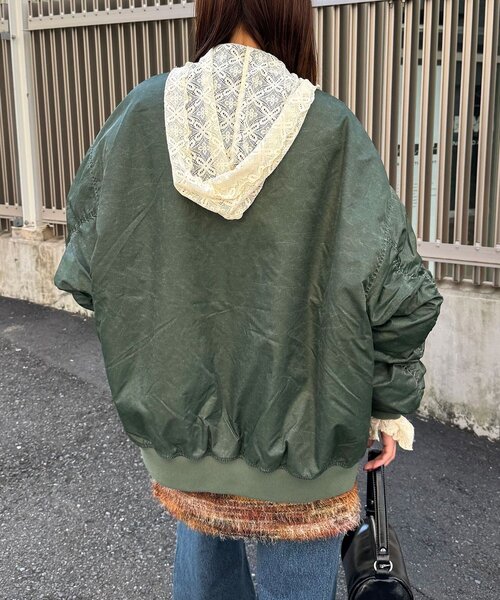 CIAOPANIC（チャオパニック）の「オーバーダイMA-1（ブルゾン・レディース・カーキ/グレー/ブラック・FREE）」の21枚目の写真