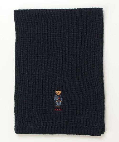 POLO RALPH LAUREN（ポロ ラルフ ローレン）の「Polo ベア ニット スカーフ（マフラー・メンズ・ブルー・ONE）」の2枚目の写真