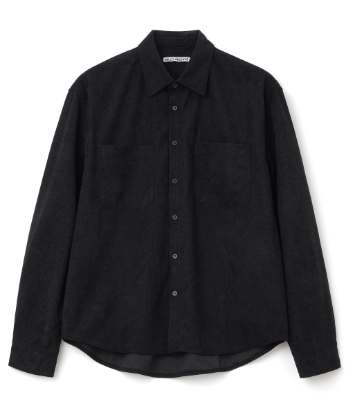 Grid Corduroy Shirt — вельветовая рубашка (чёрная)