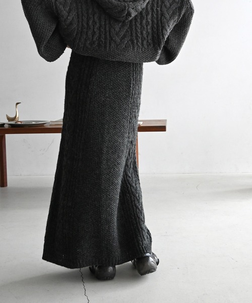 セール】side cable coarse knit pencil SK（スカート）｜WILLFULLY