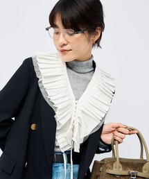 NOLLEY’S（ノーリーズ）の「タフタ＆チュールプリーツつけ襟（マフラー）」