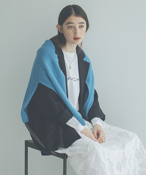 セール】《natural by clip》リネンツイルゆるテーラードジャケット セール】《natural by clip》リネンツイルゆるテーラードジャケット