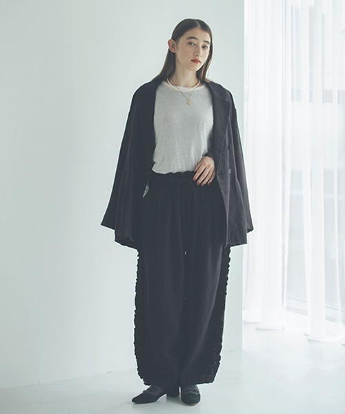 セール】《natural by clip》リネンツイルゆるテーラードジャケット