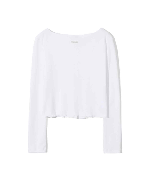 RENSE（レンセ）の「Line Snap Long Sleeve White（Tシャツ/カットソー・レディース・その他・FREE）」の5枚目の写真