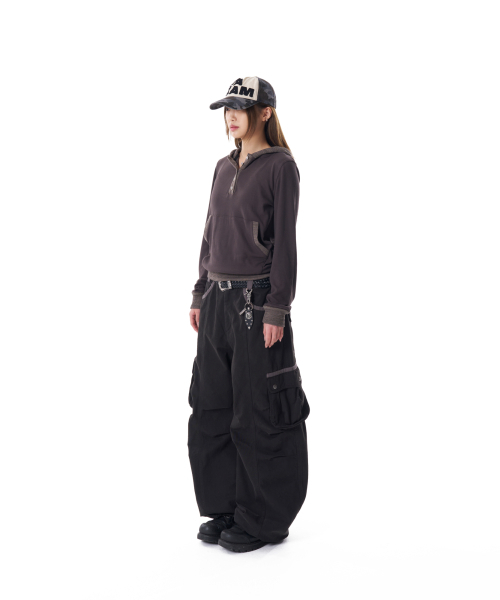 AAKAM(アーカム)の「Contrast Logo Button Hoodie (Brown)(パーカー・レディース・その他・1/2)」の5枚目の写真