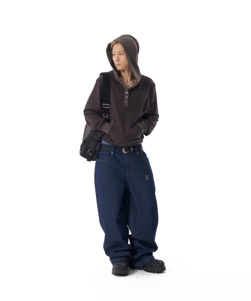 AAKAM(アーカム)の「Contrast Logo Button Hoodie (Brown)(パーカー・レディース・その他・1/2)」の8枚目の写真
