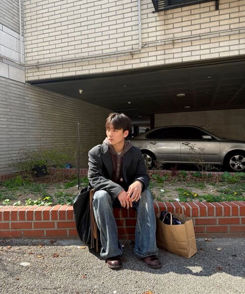 AAKAM(アーカム)の「Contrast Logo Button Hoodie (Brown)(パーカー・レディース・その他・1/2)」の12枚目の写真