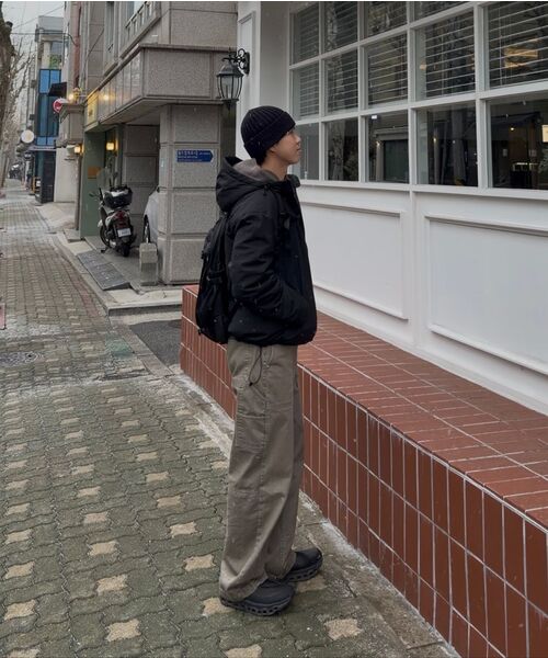 AAKAM(アーカム)の「Contrast Logo Button Hoodie (Brown)(パーカー・レディース・その他・1/2)」の15枚目の写真