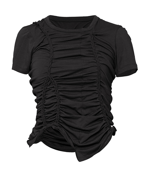 FLAREUP(フレアアップ)の「Handmade Twisted T-Shirt (FL-119_Black)(Tシャツ/カットソー・レディース・ブラック・OS)」の1枚目の写真