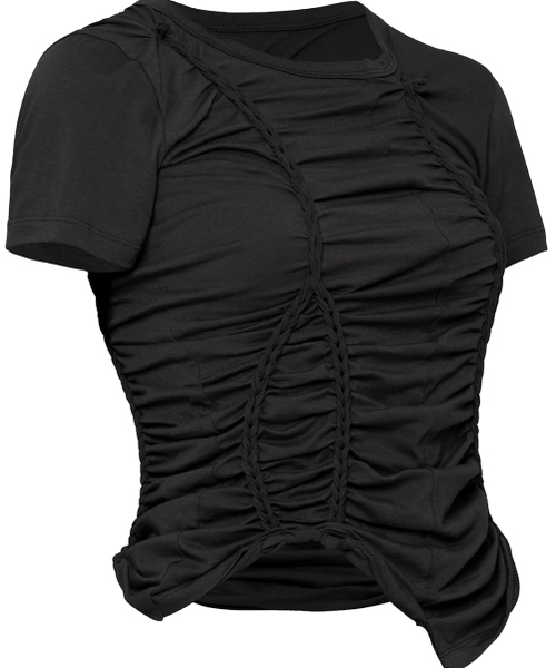 FLAREUP(フレアアップ)の「Handmade Twisted T-Shirt (FL-119_Black)(Tシャツ/カットソー・レディース・ブラック・OS)」の2枚目の写真